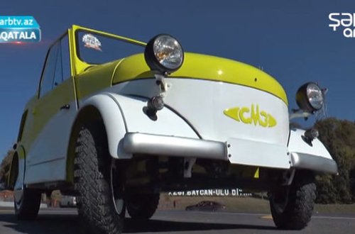 Zaqatalada hər kəsi heyrətə gətirən 61 illik retro avtomobil - VİDEO
