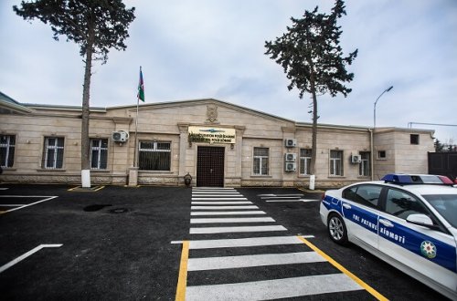 Bakıda yol polisinin binası bir aydan sonra belə oldu - FOTOLAR