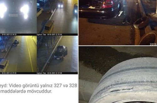 BNA təkəri partladığına görə dayanan sürücünü cərimələdi - Foto