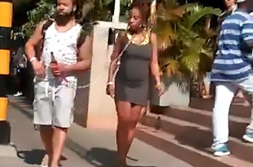 Oğlan sevgilisinin boğazına xalta keçirib, küçədə gəzdirdi - FOTO