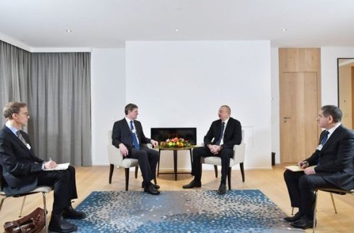 İlham Əliyev Davosda danışıqlarda - YENİLƏNİB + FOTO