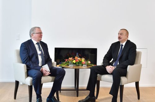 İlham Əliyev Davosda danışıqlarda - YENİLƏNİB + FOTO/VİDEO