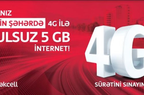 “Bakcell”dən 6 bölgənin sakinlərinə 5 GB PULSUZ İnternet!