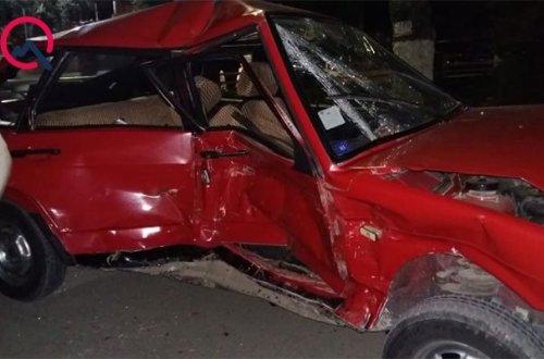 Göyçayda qəza - 2 nəfər yaralandı + Fotolar