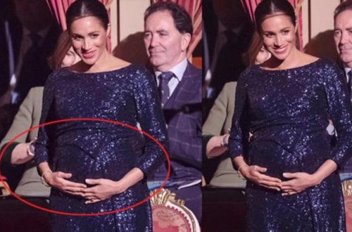 Hamilə Meqanın əli ilə qarnını tutmasının səbəbi bilindi