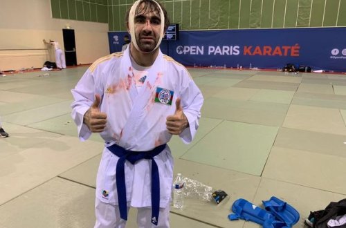 Təslim olma: Rafael Ağayev zədəli ola-ola finala çıxdı - ÖZƏL FOTO