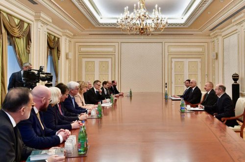 İlham Əliyev Almaniya nümayəndə heyətini qəbul edib - YENİLƏNİB + FOTO