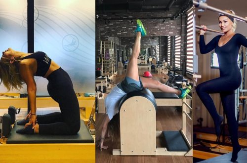 Məşhur xanımlarımızın yeni trendi - Pilates şou+Fotolar
