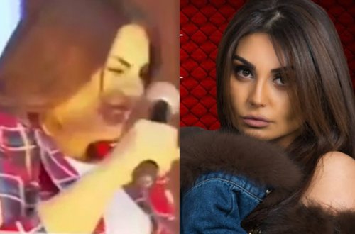 Şəbnəmin efirdə başına iş gəldi - Video