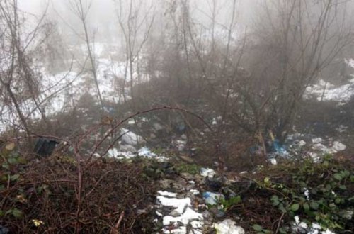 Yol kənarındakı zibilliyə atılan çamadandan GÖRÜN NƏ ÇIXDI - FOTOLAR