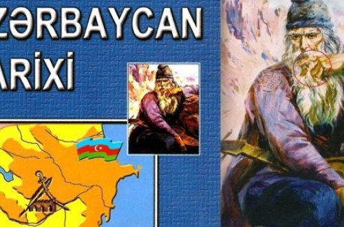 5-ci sinif tarix dərsliyində biabırçılıq: Dədə Qorqud siqar çəkir - FOTO