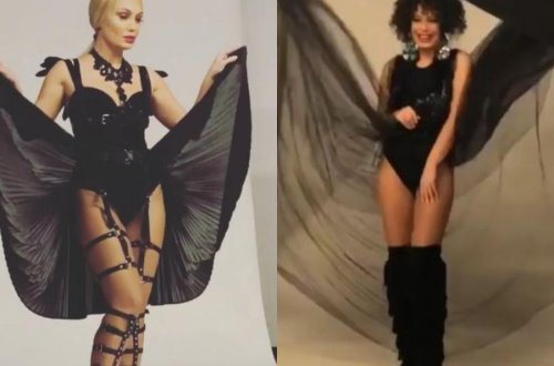 Nura bu dəfə bikini ilə obyektiv qarşısında - Video