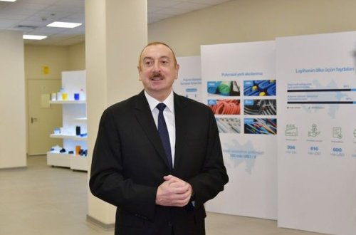 İlham Əliyev: Burada istehsal olunan məhsullar ölkəmizə valyuta gətirəcək