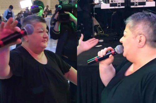 Könül Xasıyeva atasının 40-ı çıxmamış ad günündə mahnı oxudu - Video
