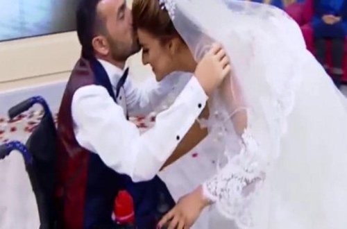 Bakıda dünyanı heyrətləndirəcək TOY - Qız əlsiz, ayaqsız oğlana ərə getdi - FOTO