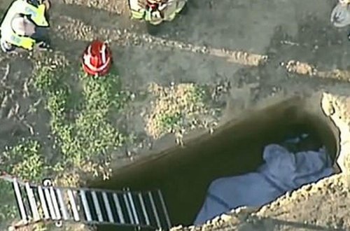 Qazdığı məzara düşdü, ayağını sındırdı - VİDEO - FOTO