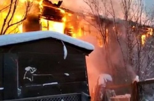 Rusiyada dəhşətli yanğın - Bir evdə 7 nəfər öldü