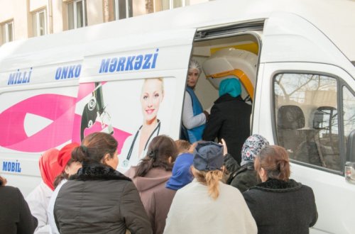 Binəqədi rayonunda sakinlərin onkoloji müayinəsi davam edir-FOTOLAR