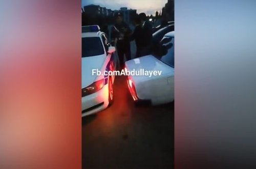 Avtoxuliqan yol polisini təhqir etdi - VİDEO