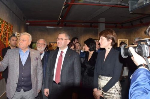 Xalq Rəssamı, professor Arif Əzizin “Bəyaz körpü” fərdi sərgisinin açılışı oldu - İSTANBULDA (FOTOLAR)