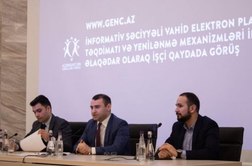 Gənclər üçün informativ səciyyəli vahid elektron platformanın təqdimatı keçirilib