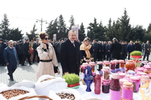 İlham Əliyev və xanımı Novruz şənliyində