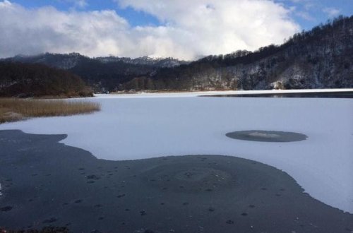 Bahar bayramında Göygölə qar yağdı - FOTO