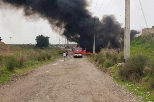 В Иране горит бензопровод