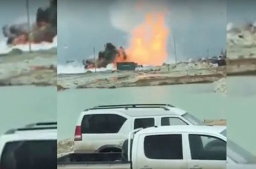 Xəzərdə partlayış - VİDEO