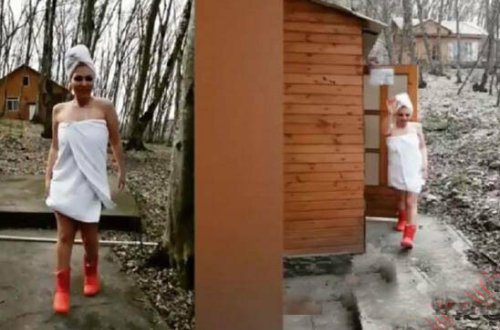 Azərbaycanda daha bir biabırçı görüntülər yayıldı: Qız hamam xalatında meşədə...+VİDEO