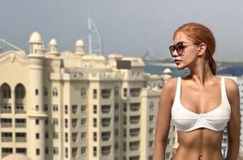 Gənc aktrisadan Dubayda bikinili pozalar - Özcan Denizin keçmiş sevgilisidir - FOTO