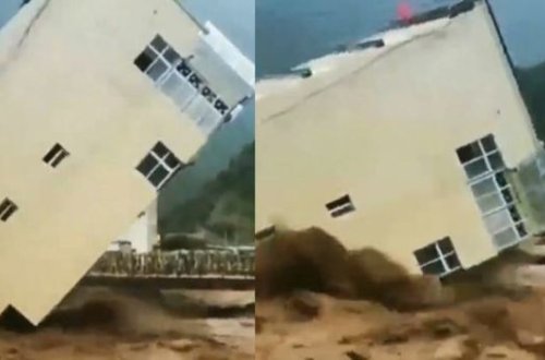 В Иране сель разрушил шестиэтажное здание - ВИДЕО