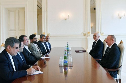 Prezident İlham Əliyev İranın sənaye, mədən və ticarət nazirinin başçılıq etdiyi nümayəndə heyətini qəbul edib