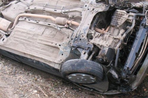 Bakıda avtomobil aşdı - VİDEO