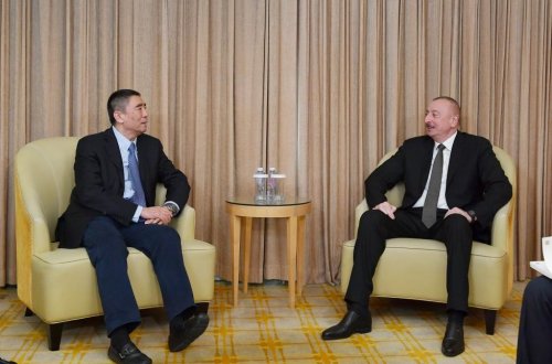 Президент Ильхам Алиев встретился в Пекине с главой корпорации China Poly Group (ФОТО)