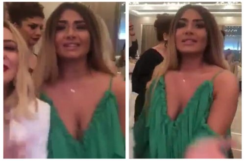 Geyimi azərbaycanlı aparıcını pis vəziyyətə saldı: sinəsi... - VİDEO