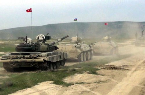 Азербайджано-турецкие учения с боевой стрельбой - ФОТО
