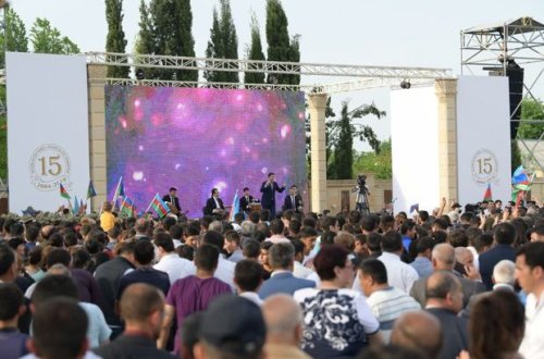 Ağdamda Heydər Əliyevin doğum günü münasibətilə konsert keçirilib - FOTO