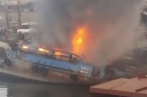 Взрыв на корабле в Баку: 13 пострадавших