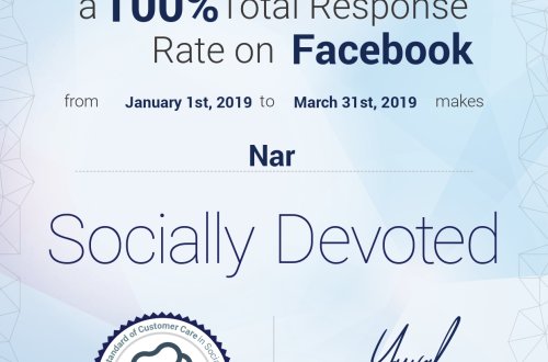 “Nar” “Facebook”səhifəsinə daxil olmuş  müraciətləri 100%  cavablandırıb