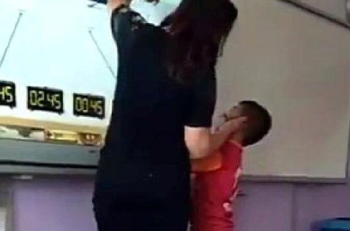 2-ci sinif şagirdini döyən müəlliməyə qarşı cinayət işi açıldı (VİDEO)