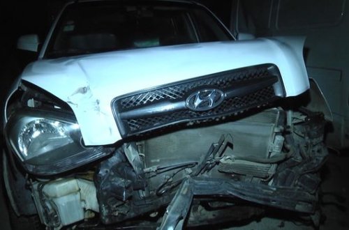 Xanım sürücü qəzada xəsarət alıb - VİDEO