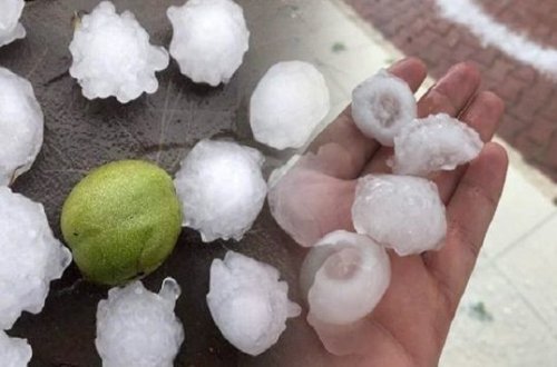 Град размером с грецкий орех обрушился на Гах и Балакен