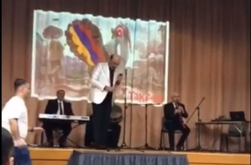 Eyyub Yaqubov Laçının işğal günü erməni bayrağı ilə konsert verib? - VİDEO