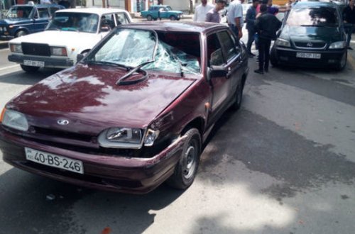 В Хачмазе пешеход чудом выжил после наезда - ВИДЕО