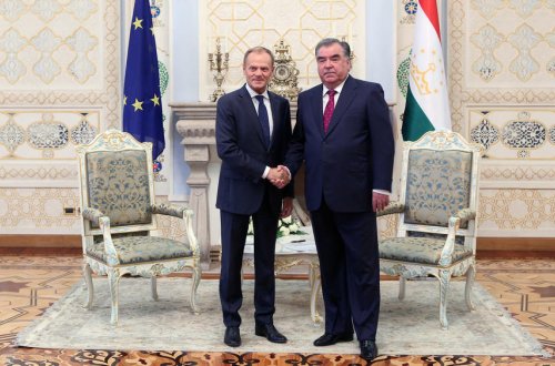 Встреча Эмомали Рахмона и Дональда Туска