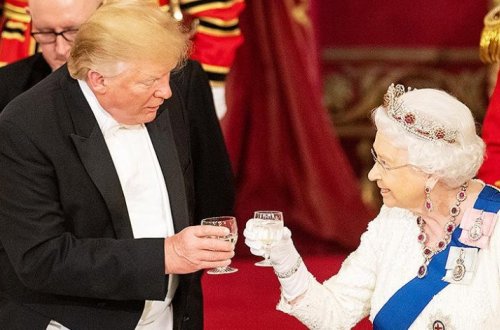 Трамп задремал во время тоста Елизаветы II