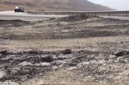 Bakı-Quba yolu dağılıb - “Səhvə yol verilib” + Video