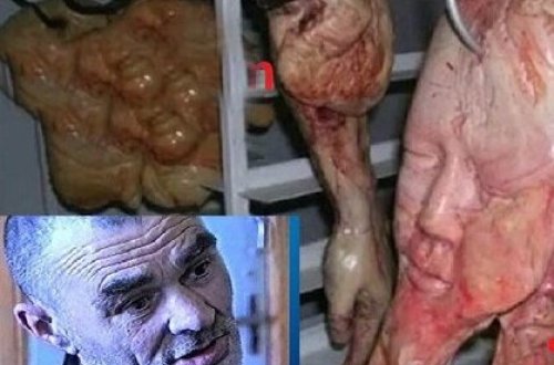 Azərbaycanda ŞOK! Qızların başını kəsib, ətini ət maşınında çəkən manyakın görüntüsü yayıldı+VİDEO