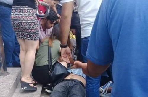 Bakı metrosunda qız üstündə QAN TÖKÜLDÜ